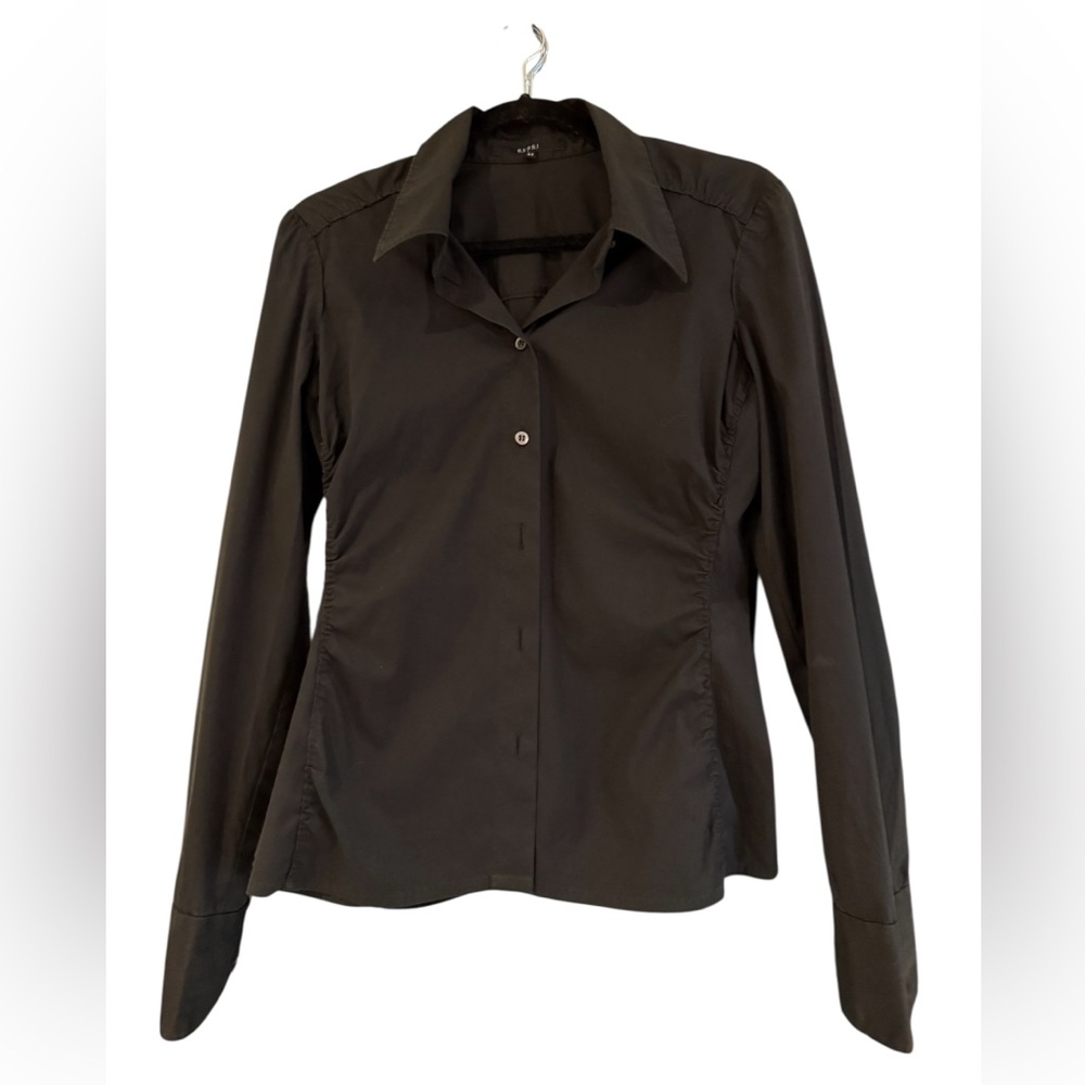 Gucci Tom Ford Era vintage black button down Y2K Made in Italy size 44 - Picture 3 of 10